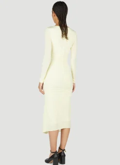 Laly Ruched Semi-Sheer Dress