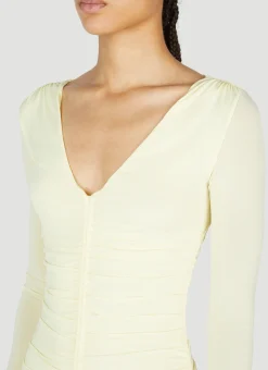 Laly Ruched Semi-Sheer Dress