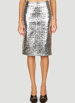 Laminated Leather Skirt