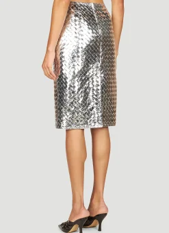 Laminated Leather Skirt