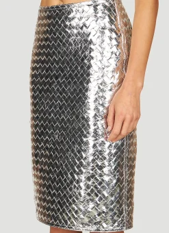 Laminated Leather Skirt