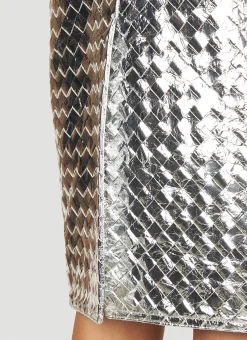 Laminated Leather Skirt
