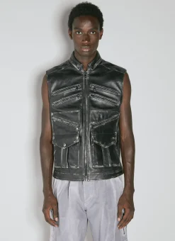 Leather Biker Vest