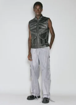 Leather Biker Vest