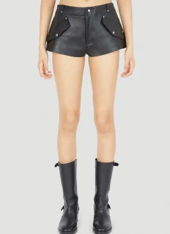 Leather Mini Shorts
