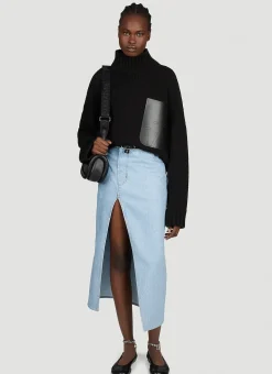 Leather Patch Pocket Sweater