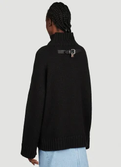 Leather Patch Pocket Sweater