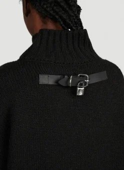 Leather Patch Pocket Sweater