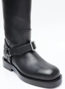 Leather Saddle Tall Boots