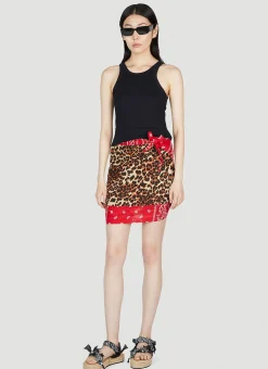 Leopard Motif Sarong Skirt