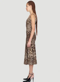Leopard Print Midi Dress
