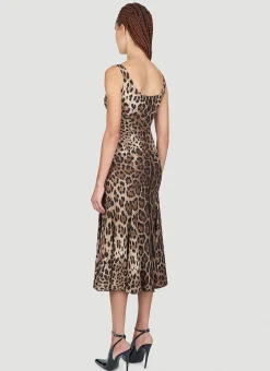 Leopard Print Midi Dress