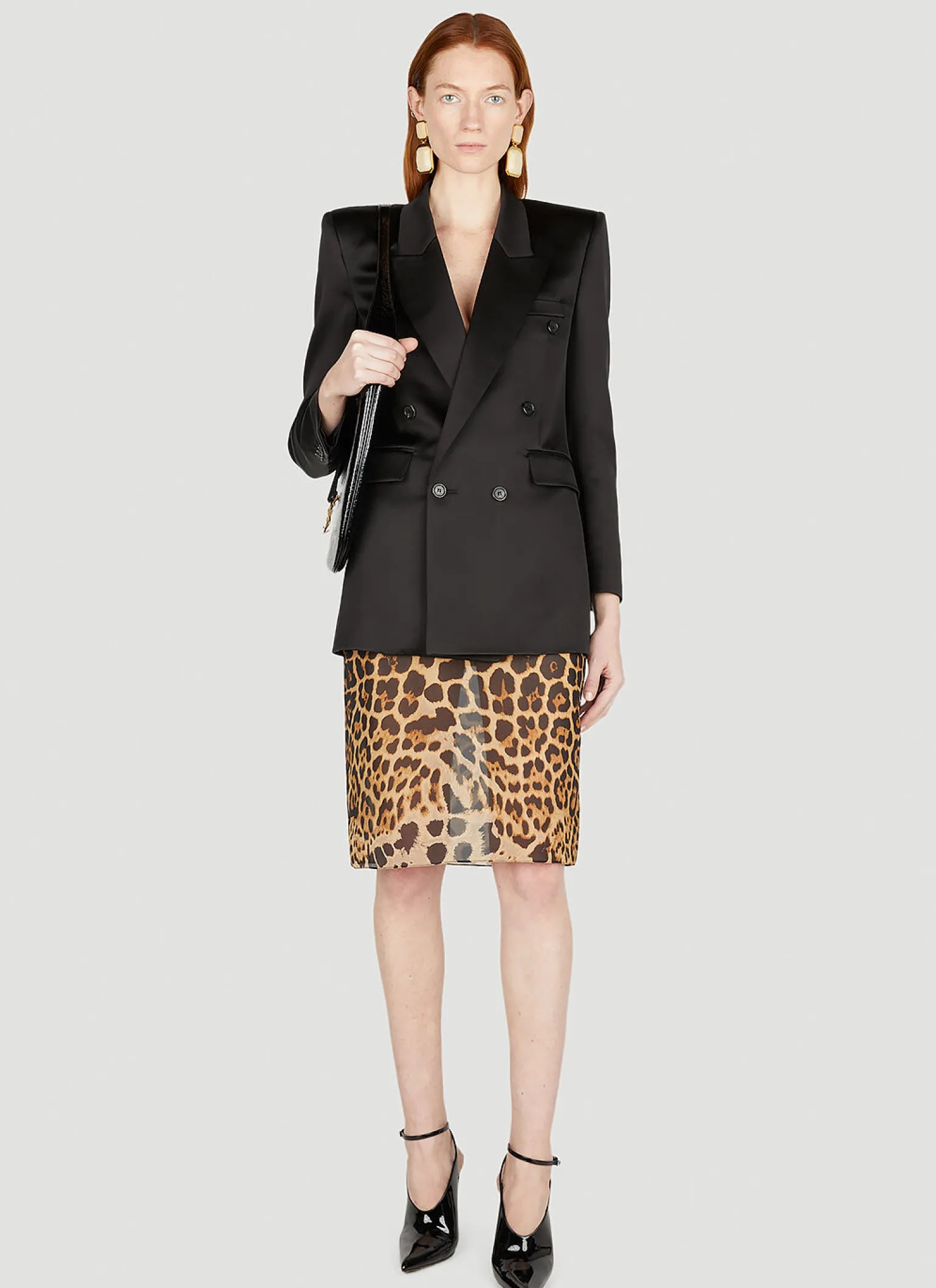 Leopard Print Midi Skirt