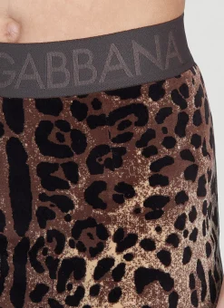 Leopard Print Midi Skirt