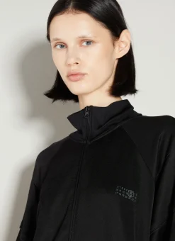 Logo Applique Zip-Up Sweatshirt