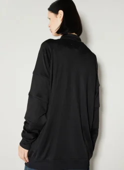 Logo Applique Zip-Up Sweatshirt