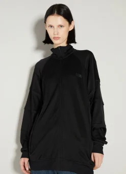Logo Applique Zip-Up Sweatshirt