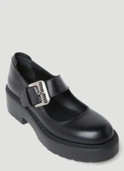 Logo Buckle Mary Jane Platforms