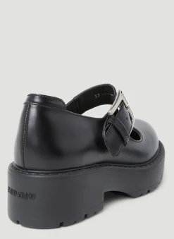 Logo Buckle Mary Jane Platforms