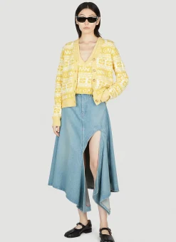 Logo Button Down Cardigan