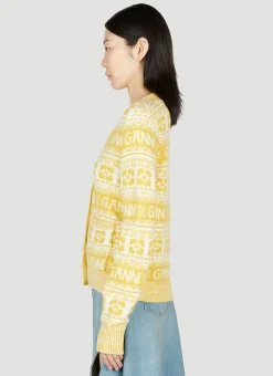 Logo Button Down Cardigan