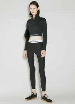 Logo Cropped Quarter-Zip Top