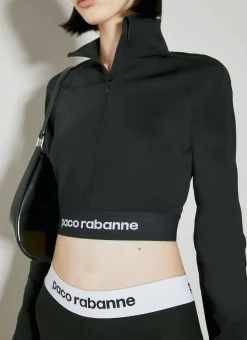 Logo Cropped Quarter-Zip Top