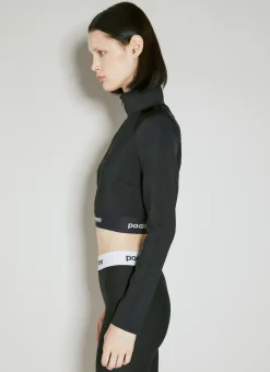 Logo Cropped Quarter-Zip Top