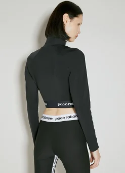 Logo Cropped Quarter-Zip Top