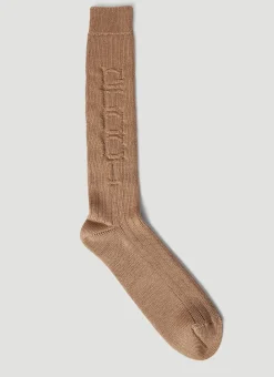Logo Debossed Socks