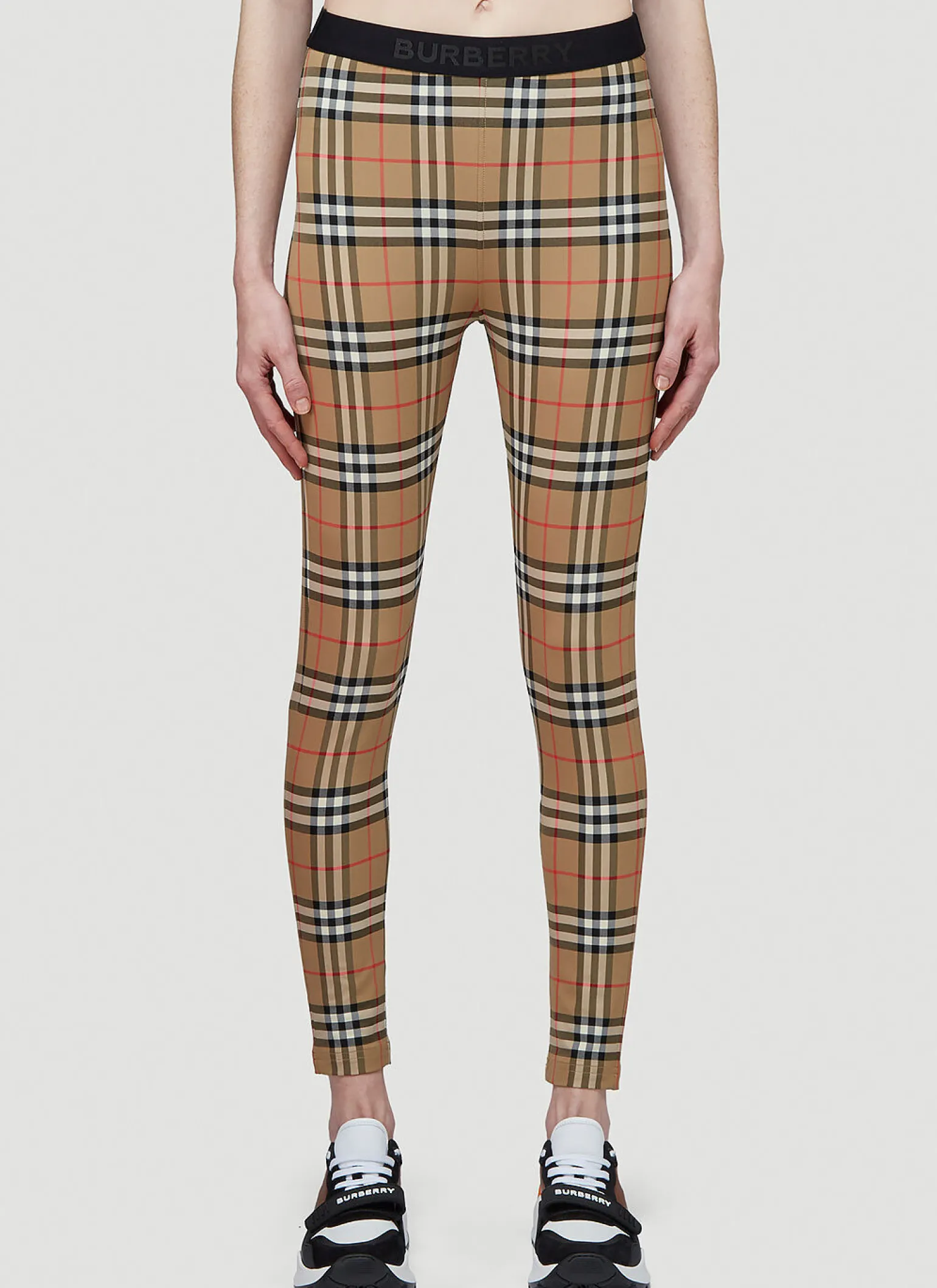 Logo Detail Vintage Check Leggings