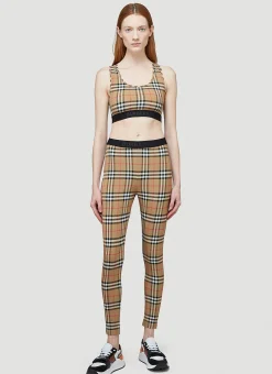 Logo Detail Vintage Check Leggings