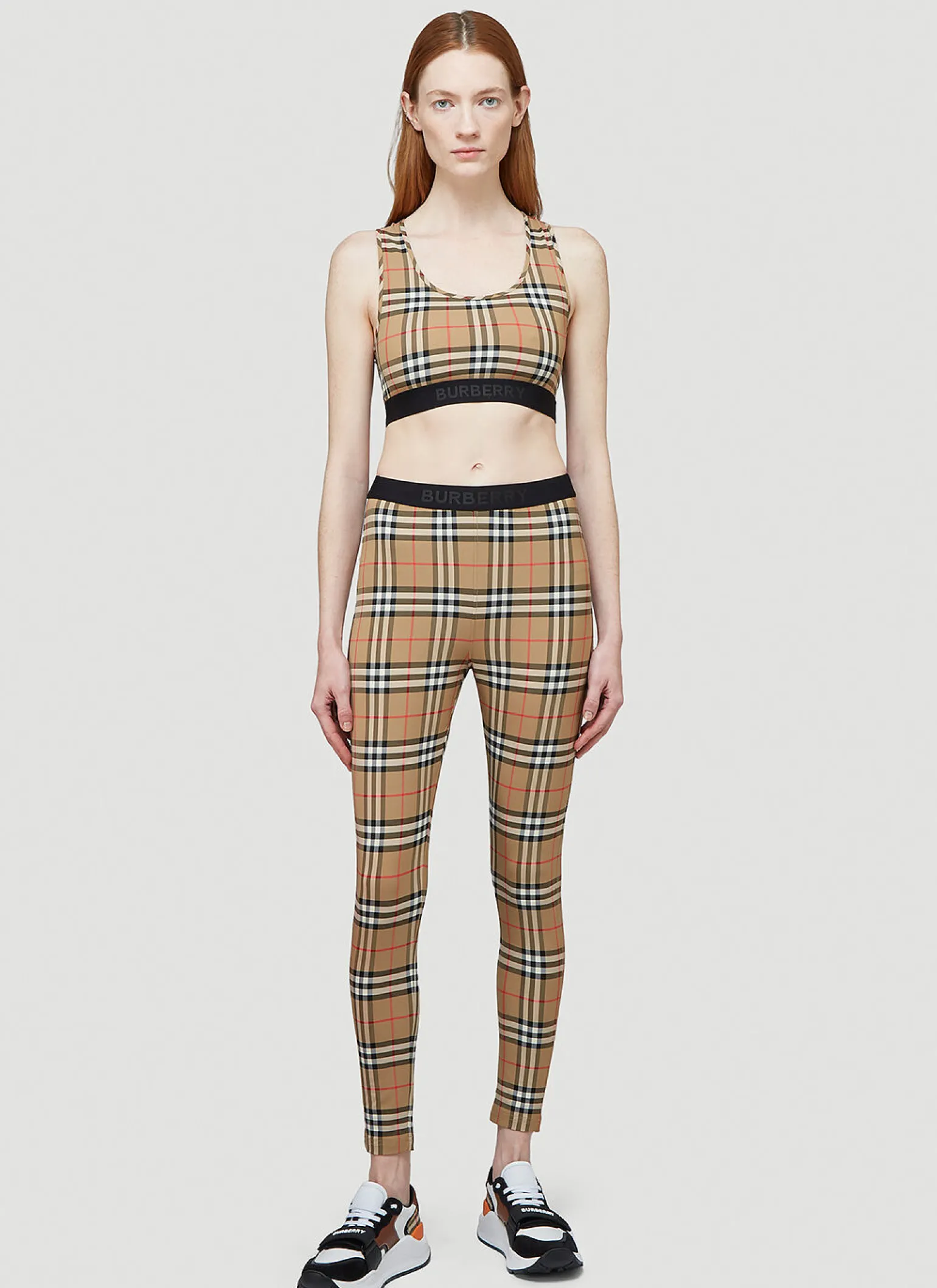 Logo Detail Vintage Check Leggings