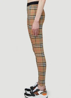 Logo Detail Vintage Check Leggings