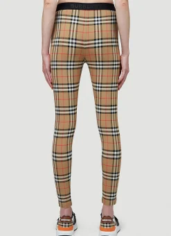 Logo Detail Vintage Check Leggings