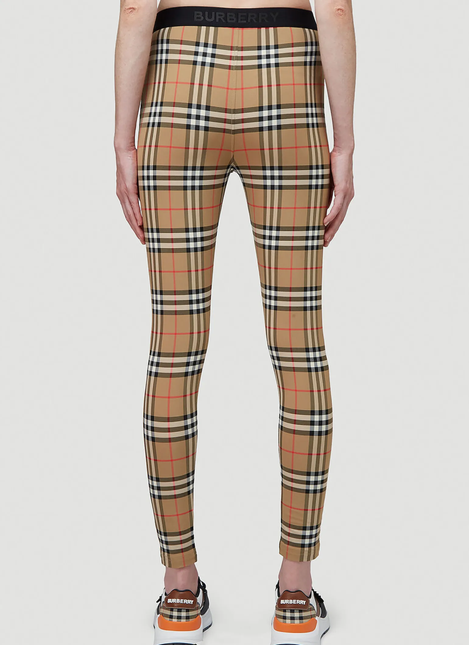 Logo Detail Vintage Check Leggings