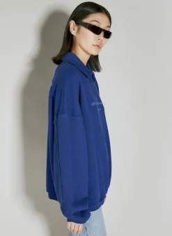 Logo Embellished Half-Zip Sweatshirt