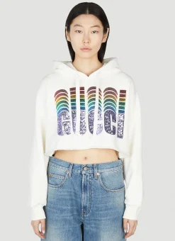 Logo Embellished Hooded Sweatshirt