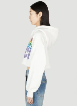 Logo Embellished Hooded Sweatshirt