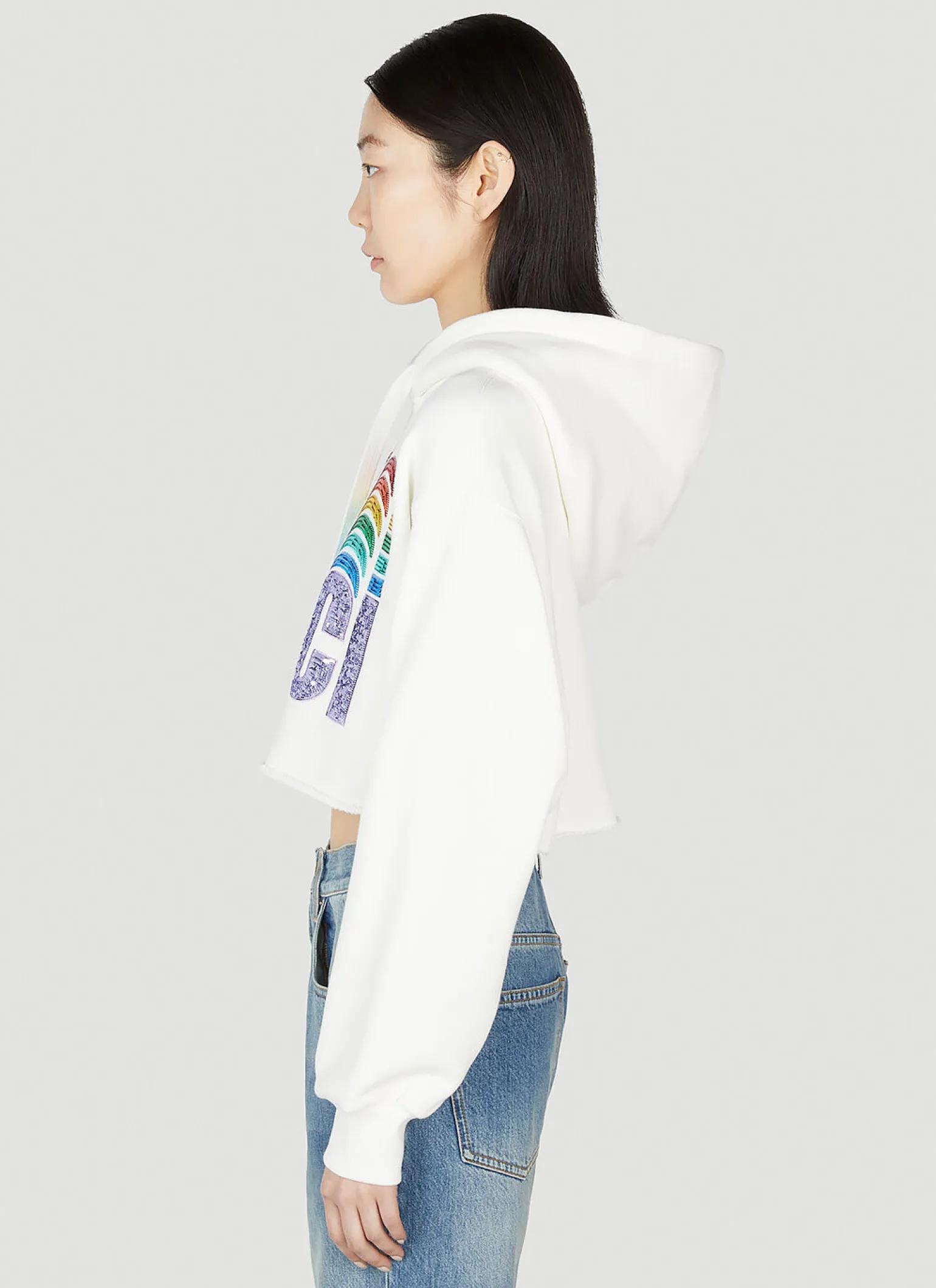 Logo Embellished Hooded Sweatshirt