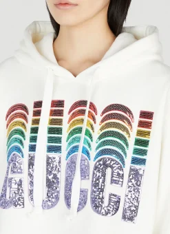 Logo Embellished Hooded Sweatshirt