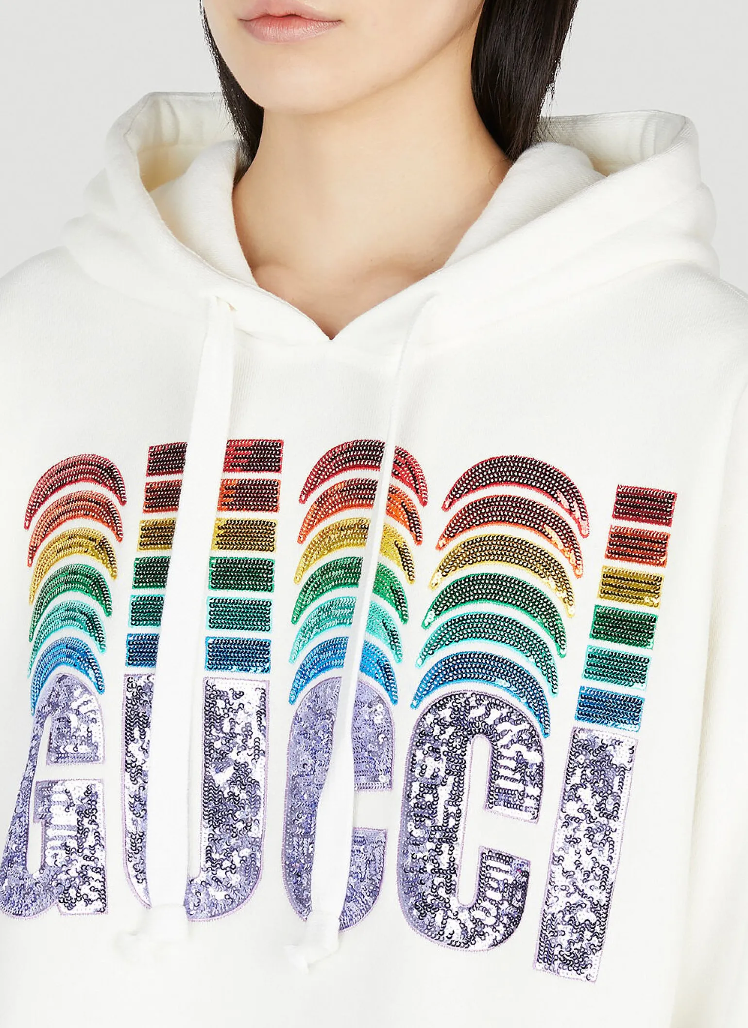 Logo Embellished Hooded Sweatshirt