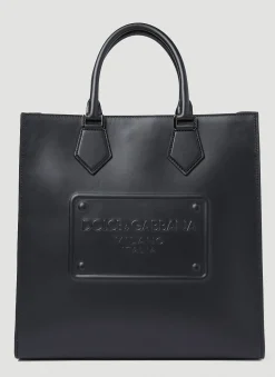 Logo Embossed Tote Bag