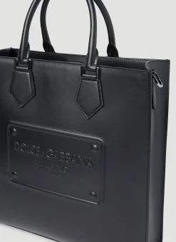Logo Embossed Tote Bag