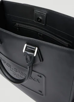 Logo Embossed Tote Bag