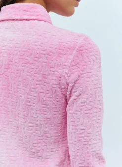 Logo Embossed Velvet Shirt