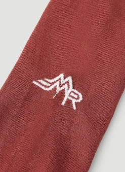 Logo Embroidered Long Socks