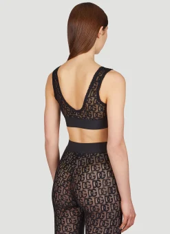 Logo Embroidery Bra Top
