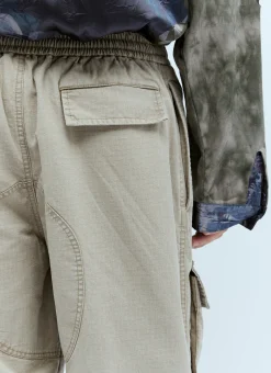 Logo Embroidery Cargo Pants