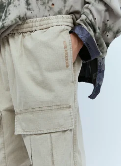 Logo Embroidery Cargo Pants